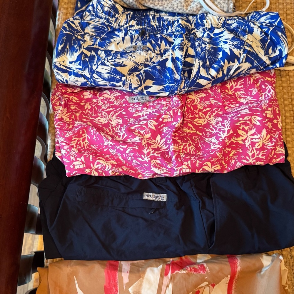 Blue and Pink Floral Shorts